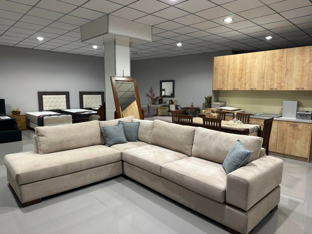 Γωνιακός Καναπές Γκρι